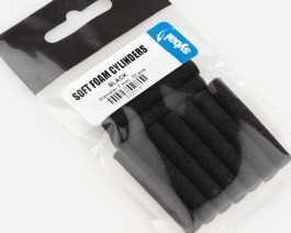 Soft Foam Cylinders, Black, 7 mm